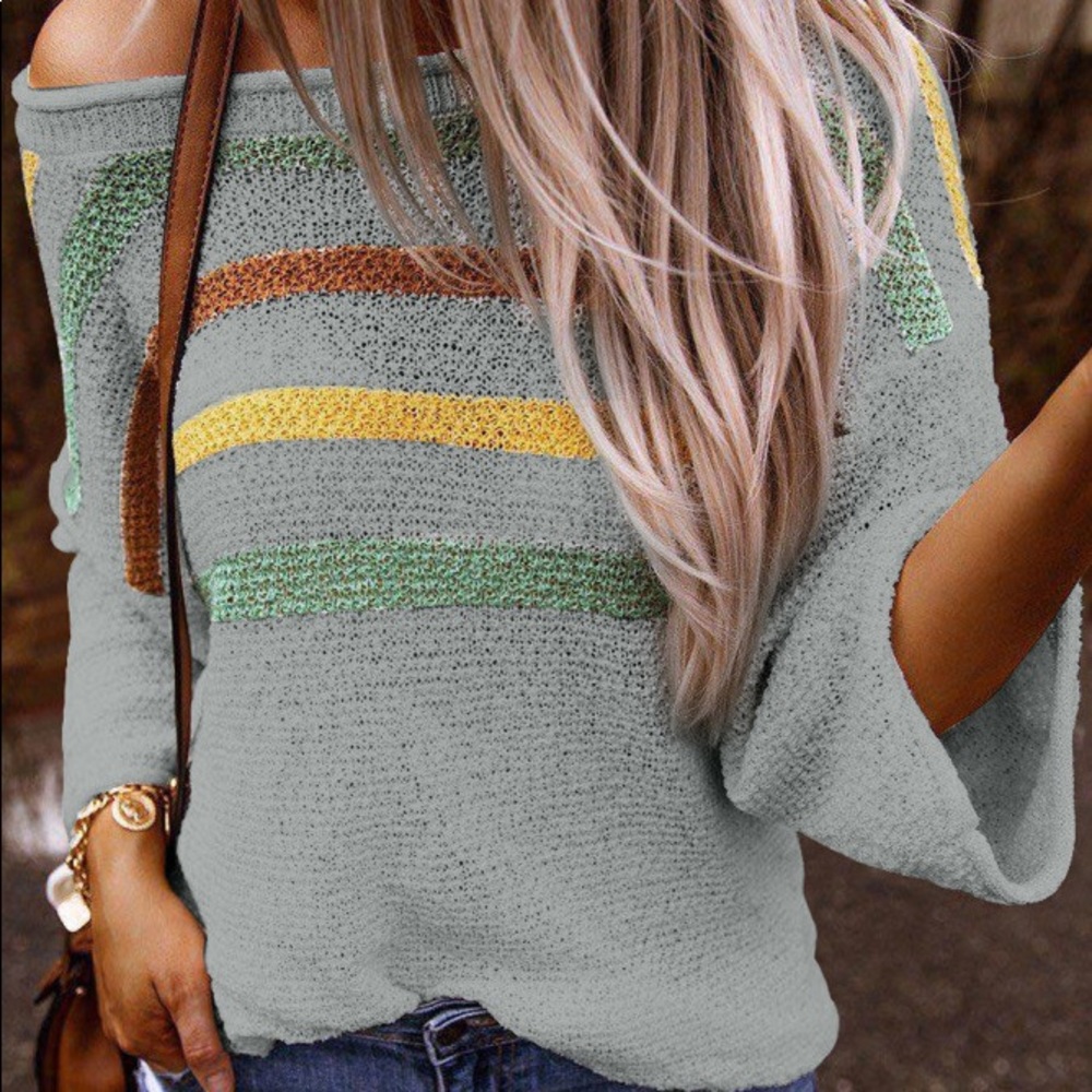 New light weight, light grey sweater